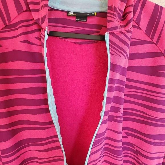Under Armour Womens Pink Zebra Print Hooded Sweatshirt S Full Zip - Picture 10 of 11